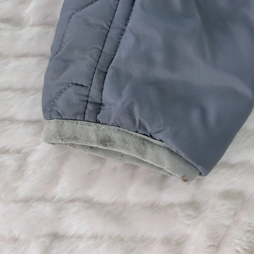 The North Face Baby 18-24M ThermoBall Gray Fleece Lined Hooded Bunting Snowsuit